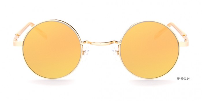 coachella gold round sunglasses