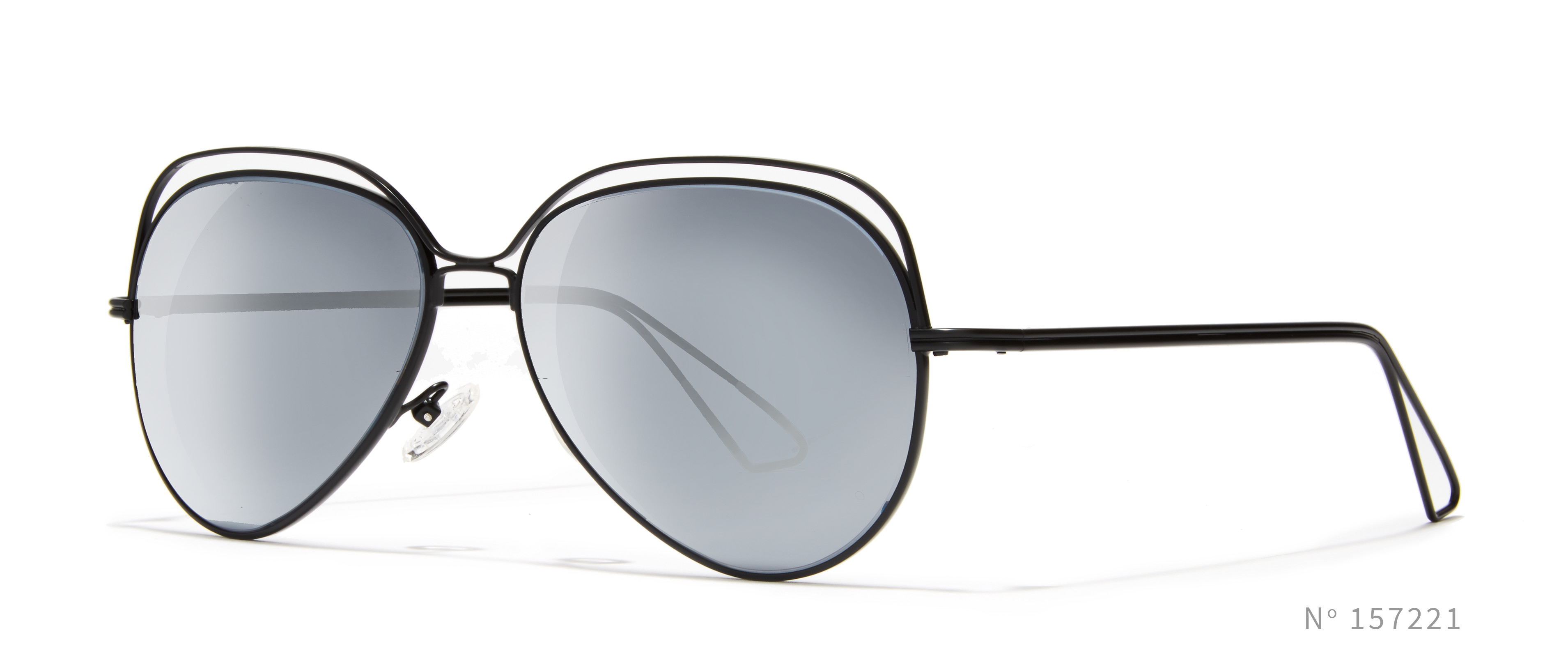Black Wireframe Aviator Sunglasses