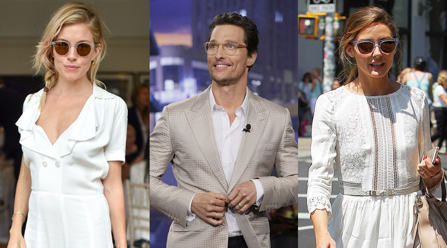 Olivia Palermo, Sienna Miller, and Matthew McConaughey with Clear Glasses