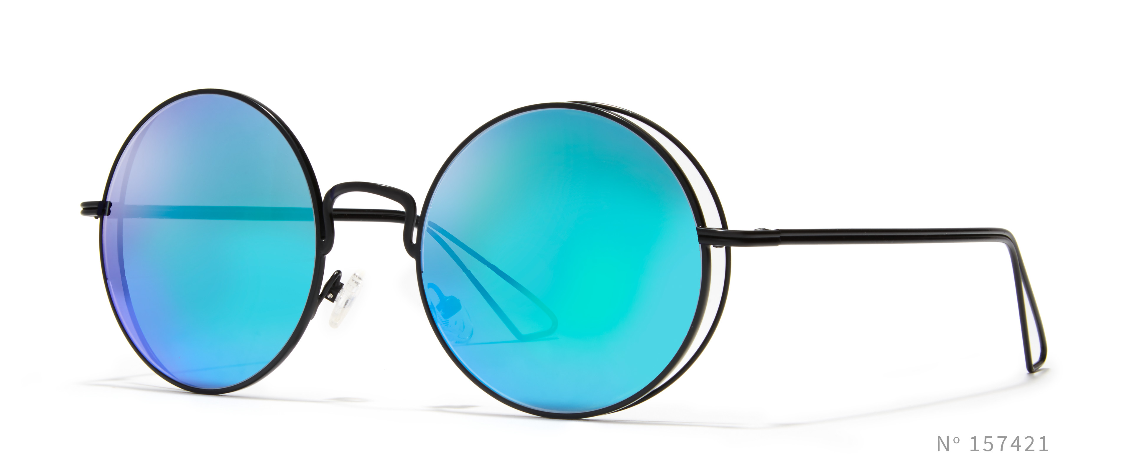 Round Wireframe Colored Sunglasses