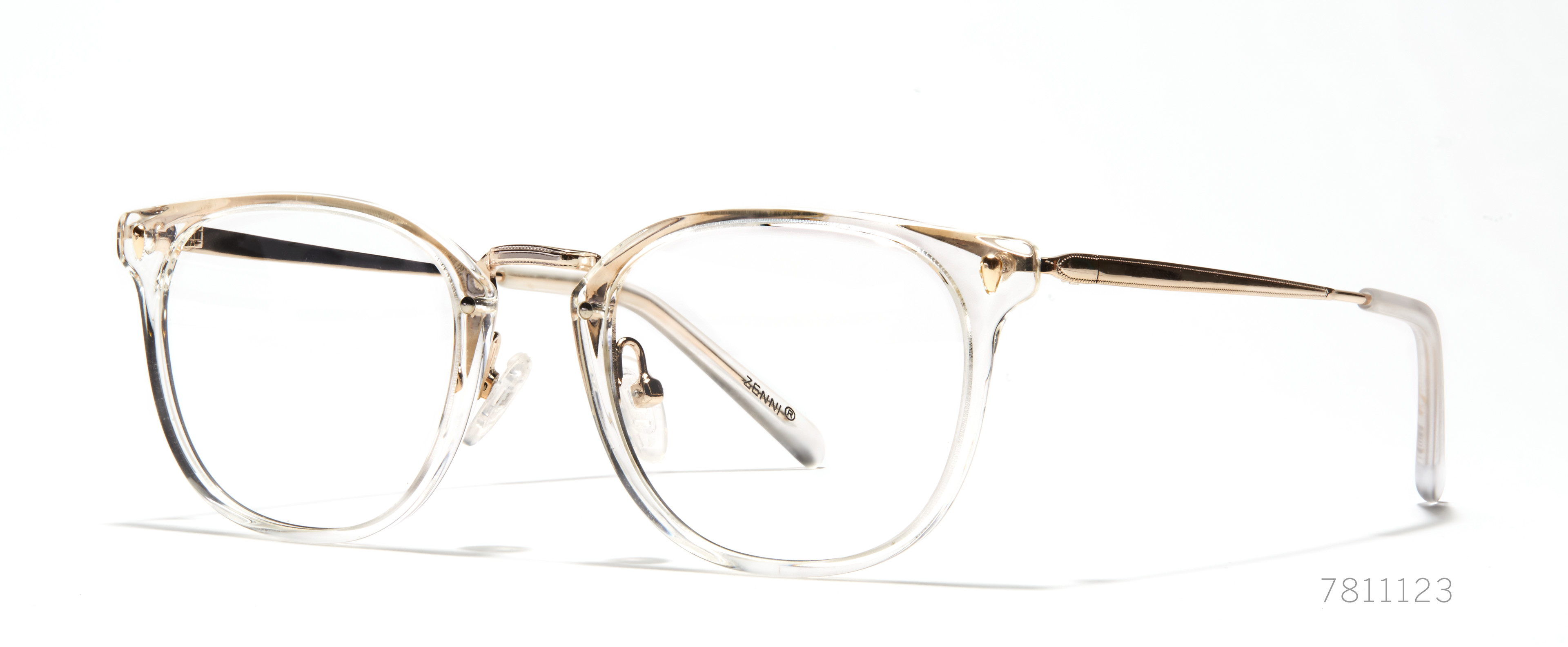 clear and gold acetate frames