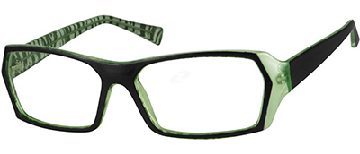 green geometric frames