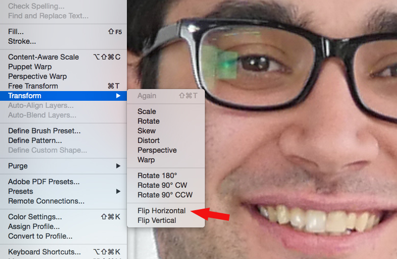 free-transform-flip-horizontal photoshop