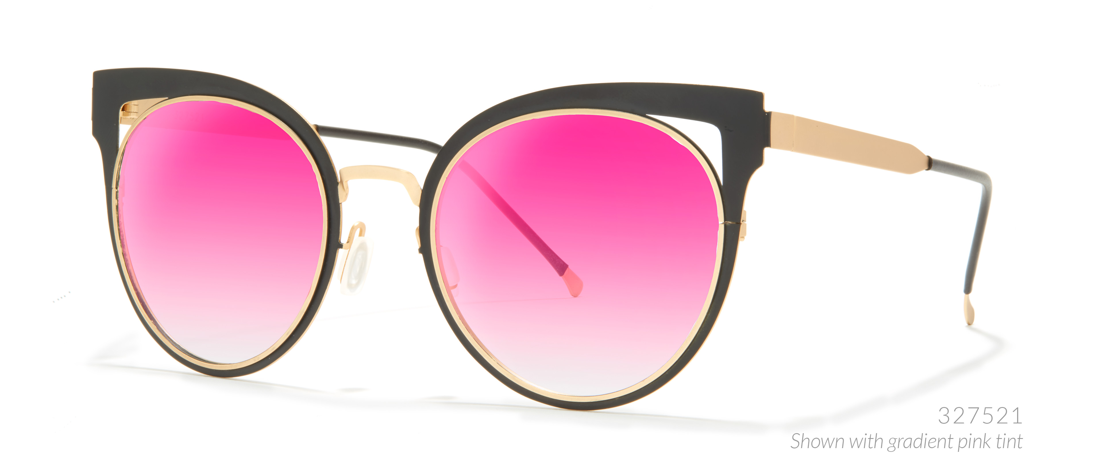 black and pink cat eye glasses