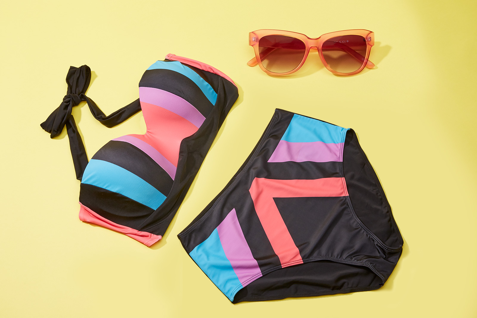 color blocking bikini