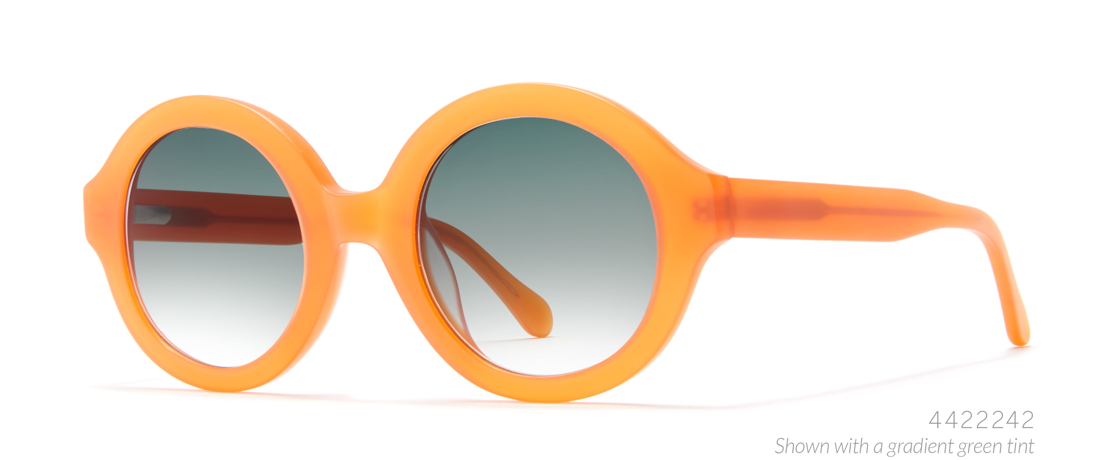 round orange sunglasses