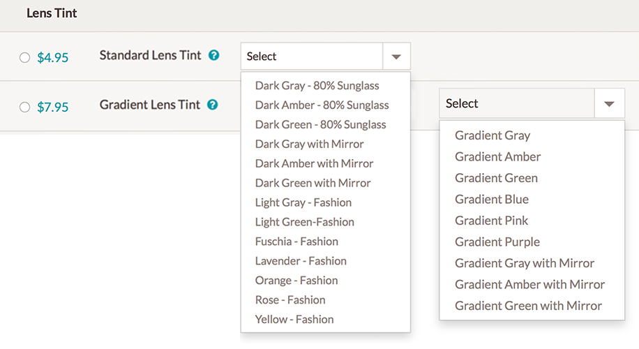 zenni optical tinted glasses