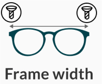 How to Measure a glasses frame width.