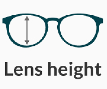 how to measure the lens height on a pair of glasses.