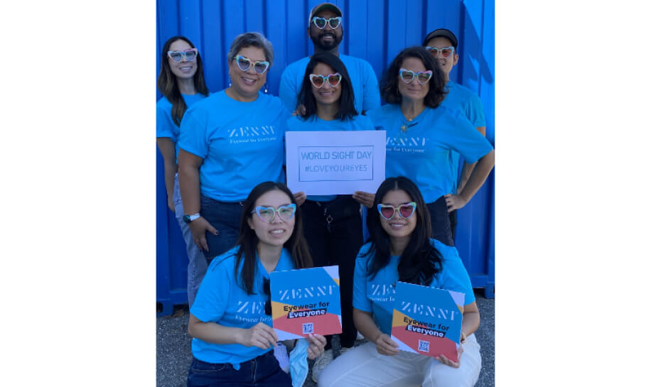 Zenni volunteers provide eye screenings to honor World Sight Day.