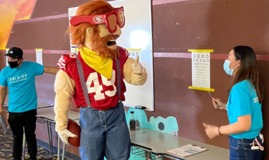 Sourdough Sam Joins Zenni Volunteers At The Boys And Girls Club Silicon Valley.