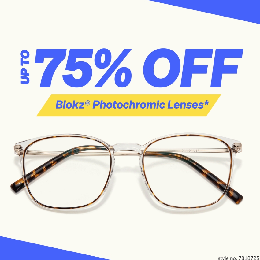 Zenni's Blokz Photochromic Glasses Big Sale with Up to 75 Off!